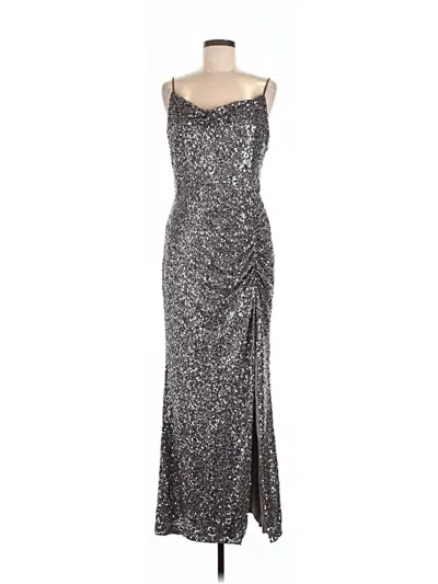 Pre-owned Betsy & Adam Cocktail Dress In Silver