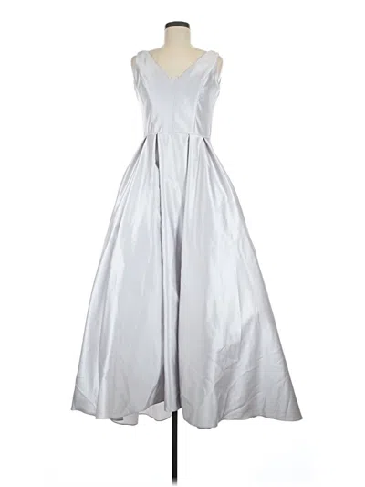 Pre-owned Betsy & Adam Cocktail Dress In Silver