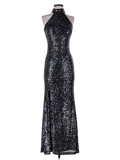 Pre-owned Betsy & Adam Cocktail Dress In Silver