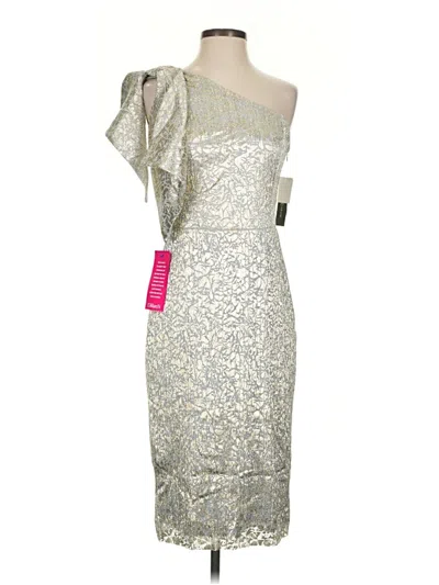 Betsy & Adam Cocktail Dress In Silver