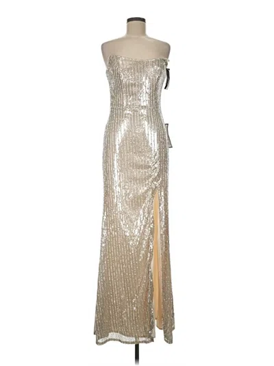 Pre-owned Betsy & Adam Cocktail Dress In Silver