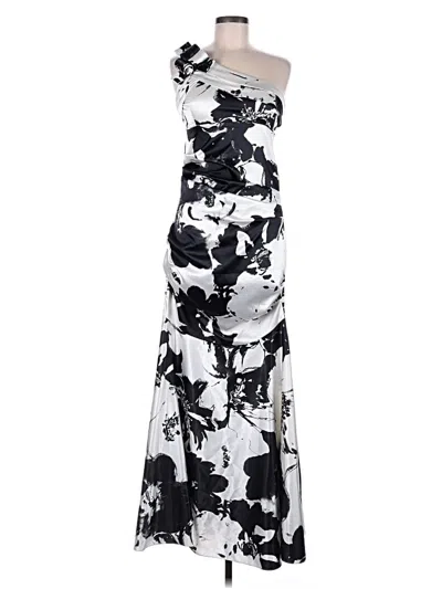 Pre-owned Betsy & Adam Cocktail Dress In Silver