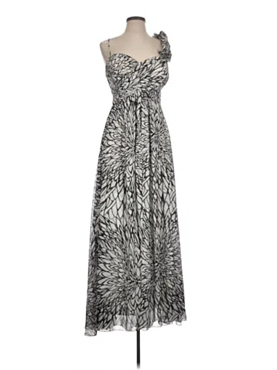 Pre-owned Betsy & Adam Cocktail Dress In Silver