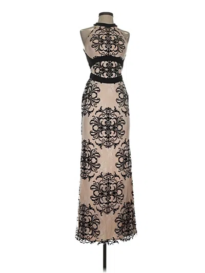 Pre-owned Betsy & Adam Cocktail Dress In Tan