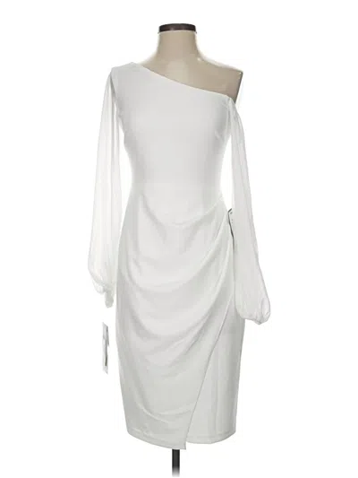 Betsy & Adam Cocktail Dress In White