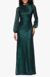 Betsy & Adam Women's Long Sleeve Maxi Dress In Green