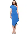 Betsy & Adam Petite One-shoulder Midi Dress