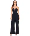 Betsy & Adam Strapless Tuxedo Jumpsuit In Black