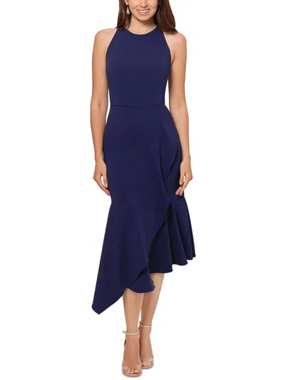 Betsy & Adam Petites Womens Semi-formal Midi Cocktail And Party Dress In Multi