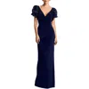 Betsy & Adam Petites Womens Sequined Polyester Evening Dress