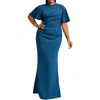 Betsy & Adam Plus Womens Pleated Polyester Evening Dress