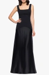 Betsy & Adam Sleeveless A-line Dress In Black