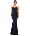 Betsy & Adam Women's Bow Sweetheart-neck Strapless Gown In Black