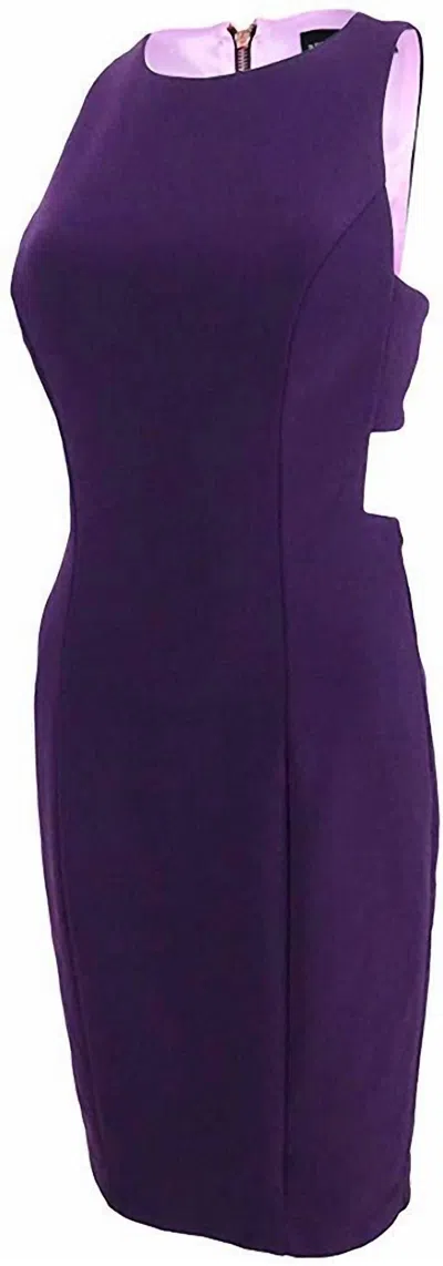 Betsy & Adam Women's Cutout Contrast Lined Sheath Dress In Purple In Blue