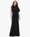 Betsy & Adam Women's Long Scuba Crepe Studded Dress In Black
