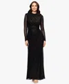 Betsy & Adam Betsy Adam Womens Mock Neck Gown 2p 16 In Black