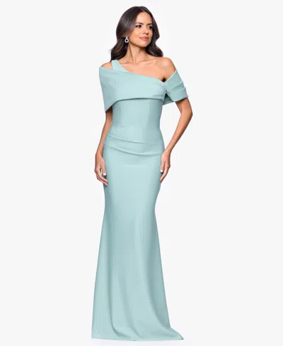 Betsy & Adam Women's One-shoulder Ball Gown In Multi