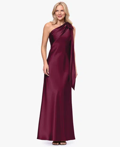 Betsy & Adam Women's One-shoulder Ball Gown In Purple