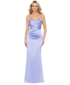 BETSY & ADAM WOMEN'S SATIN RUCHED GOWN