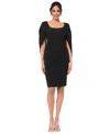 Betsy & Adam Womens Solid Polyester Cocktail And Party Dress In Black