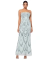 BETSY & ADAM WOMEN'S SEQUIN-EMBELLISHED DRAPED-NECK GOWN