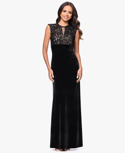 BETSY & ADAM WOMEN'S SLEEVELESS VELVET DRESS
