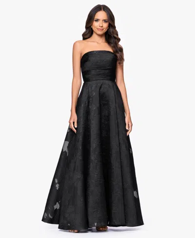 Betsy & Adam Women's Strapless Dress In Black