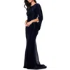 Betsy & Adam Womens Metallic Polyester Evening Dress