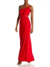 BETSY & ADAM WOMENS ONE SHOULDER LONG EVENING DRESS