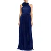 Betsy & Adam Womens Pleated Polyester Evening Dress