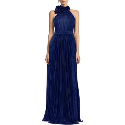 Betsy & Adam Womens Pleated Polyester Evening Dress