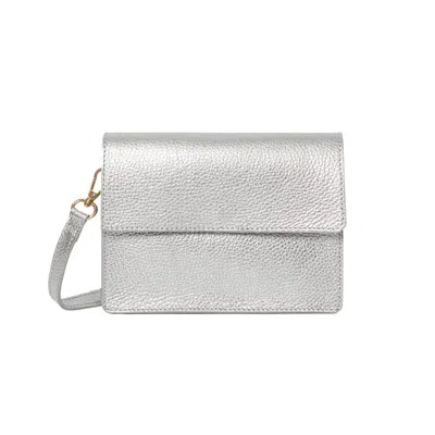 Betsy & Floss Women's Anzio Clutch Bag With Leather Strap In Silver