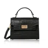 Betsy & Floss Women's Ardea Croc Top Handle Handbag In Black In Black