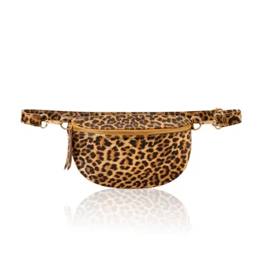 Betsy & Floss Women's Black Licata Leopard Print Crossbody Bag - Dark Leopard