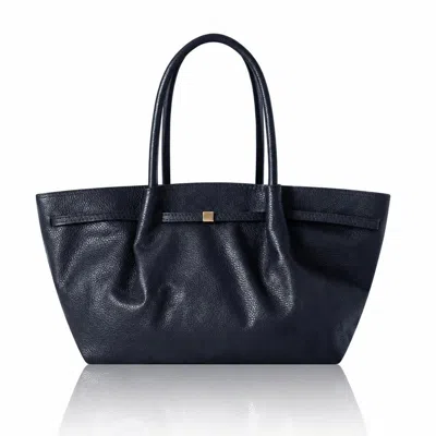 Betsy & Floss Women's Blue Perugia Leather Tote Bag In Navy