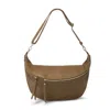 Betsy & Floss Women's Brown Emilia Large Crossbody Waist Bag In Dark Taupe In Brown