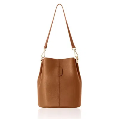 Betsy & Floss Women's Brown Lecco Leather Bucket Bag In Tan