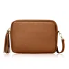 Betsy & Floss Women's Brown Modena Large Crossbody Tassel Bag In Tan In Brown