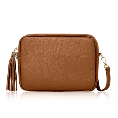 Betsy & Floss Women's Brown Modena Large Crossbody Tassel Bag In Tan