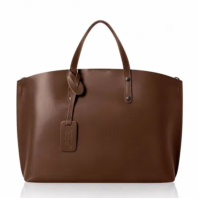 Betsy & Floss Women's Brown Positano Leather Handbag In Dark Chocolate