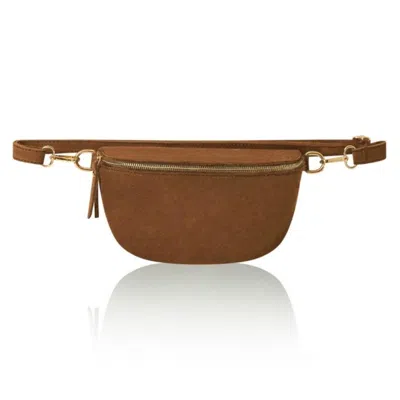 Betsy & Floss Women's Brown Rivoli Suede Crossbody & Waist Bag In Tan