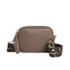 Betsy & Floss Women's Brown Verona Crossbody Dark Taupe Tassel Bag With Dark Leopard Strap In Brown