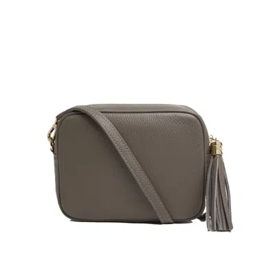Betsy & Floss Women's Brown Verona Crossbody Tassel Bag In Cinder With Green Stripe Strap