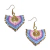 Betsy & Floss Women's Gold Statement Earrings In Pastels In Gold