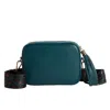Betsy & Floss Women's Green Verona Crossbody Tassel Teal Bag With Teal & Brown Leopard Strap In Green
