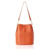 Betsy & Floss Women's Lecco Leather Bucket Bag In Burnt Orange In Orange