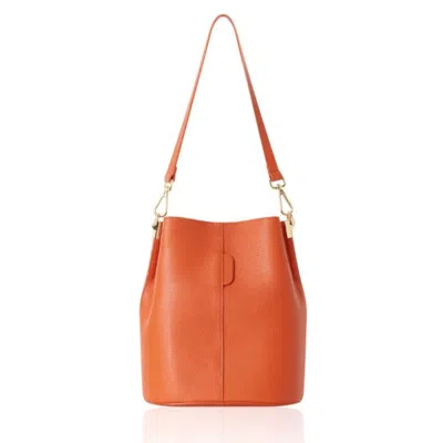 Betsy & Floss Women's Lecco Leather Bucket Bag In Burnt Orange