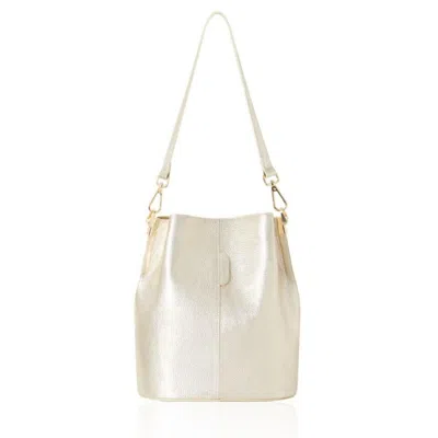 Betsy & Floss Women's Lecco Leather Bucket Bag In Gold