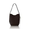 Betsy & Floss Women's Melfi Suede Bucket Tote Bag In Dark Chocolate Brown In Brown