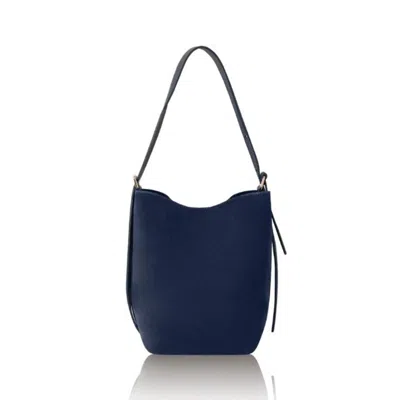 Betsy & Floss Women's Melfi Suede Bucket Tote Bag In Navy Blue